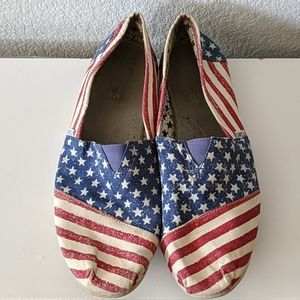 Limited Edition American Flag Toms size 12